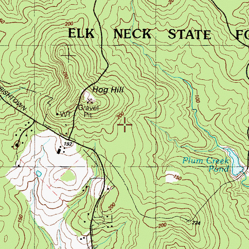 Topographic Map of North East Little League Park, MD