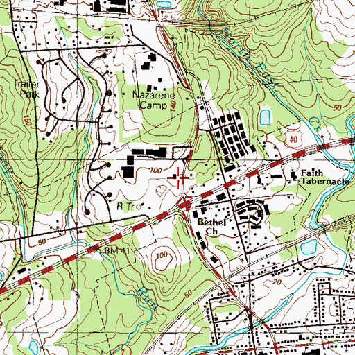 Topographic Map of Northeast Plaza Shopping Center, MD