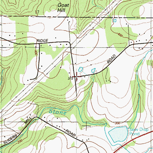 Topographic Map of Oak Grove, MD