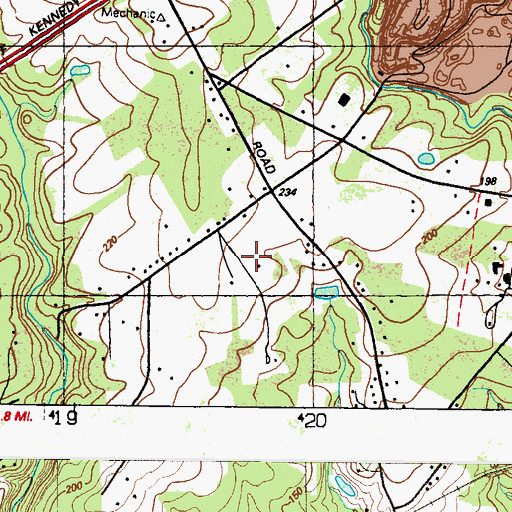 Topographic Map of Oak Grove School (historical), MD