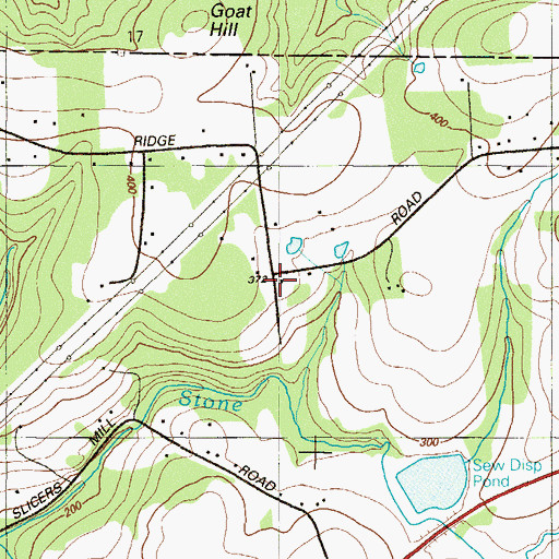 Topographic Map of Oak Grove School (historical), MD
