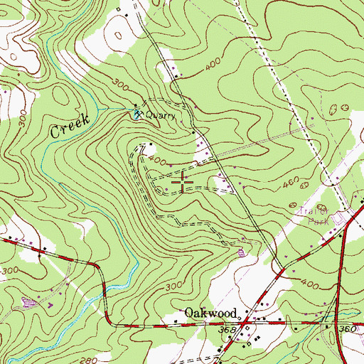 Topographic Map of Oakwood Rod and Gun Club, MD