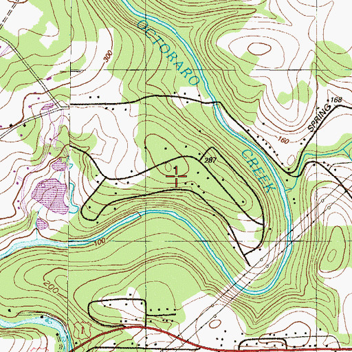 Topographic Map of Octararo Lakes, MD