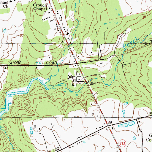 Topographic Map of Oddessy, MD