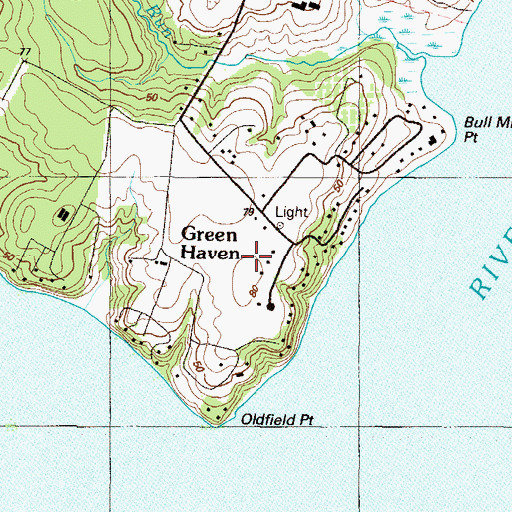 Topographic Map of Old Field Point, MD