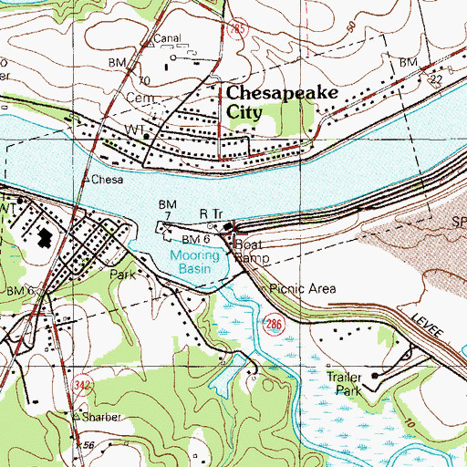 Topographic Map of Old Lock Pump House, MD