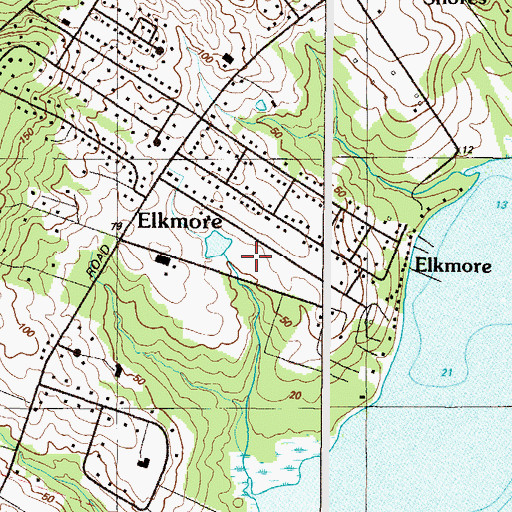 Topographic Map of Oldfield Acres, MD