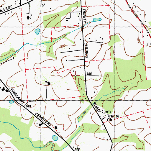 Topographic Map of Pearl Estates, MD