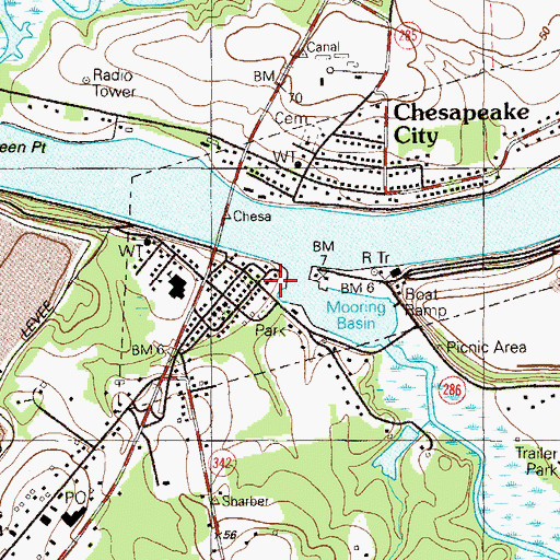 Topographic Map of Pell Gardens Park, MD