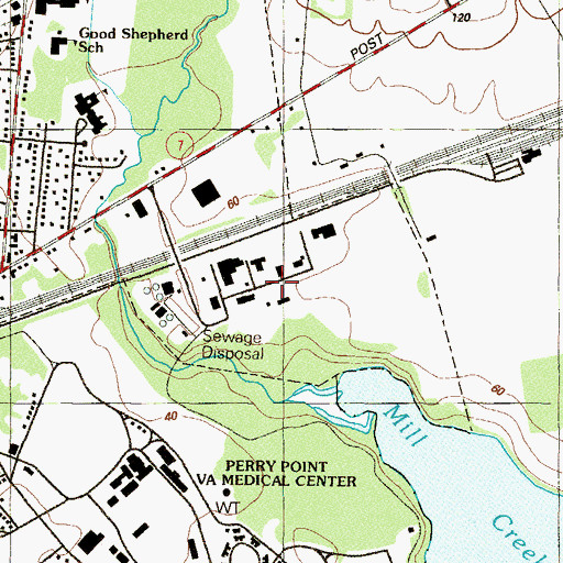 Topographic Map of Perryville Industrial Park, MD