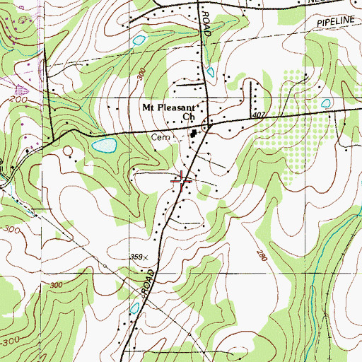 Topographic Map of Pleasant View, MD