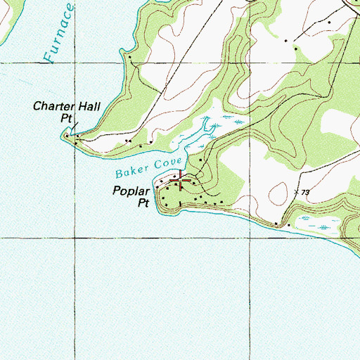 Topographic Map of Poplar Point, MD