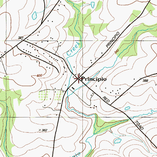 Topographic Map of Principio, MD