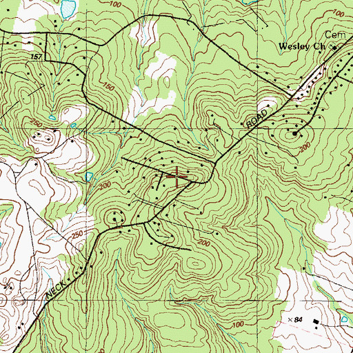 Topographic Map of Quails Nest, MD