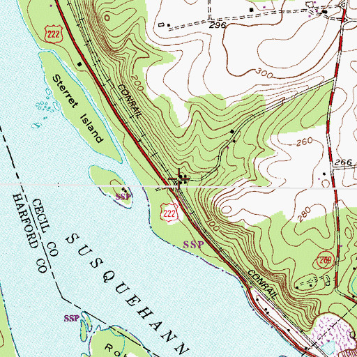 Topographic Map of Rock, MD