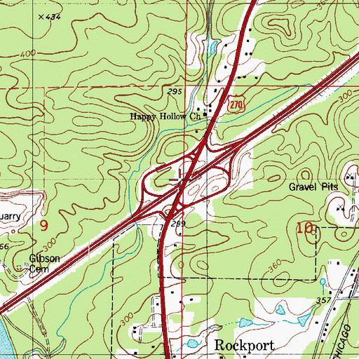 Topographic Map of Interchange 98, AR