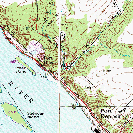 Topographic Map of Rock Run, MD