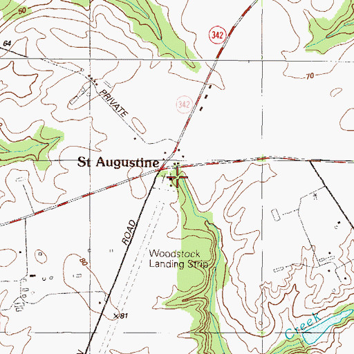 Topographic Map of Saint Augustine Episcopal Cemetery, MD