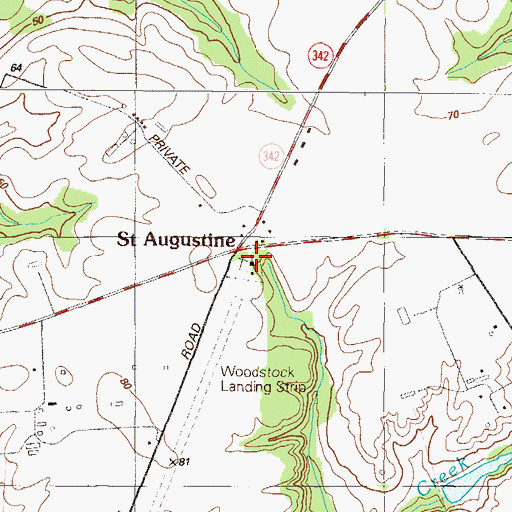 Topographic Map of Saint Augustine Episcopal Church, MD