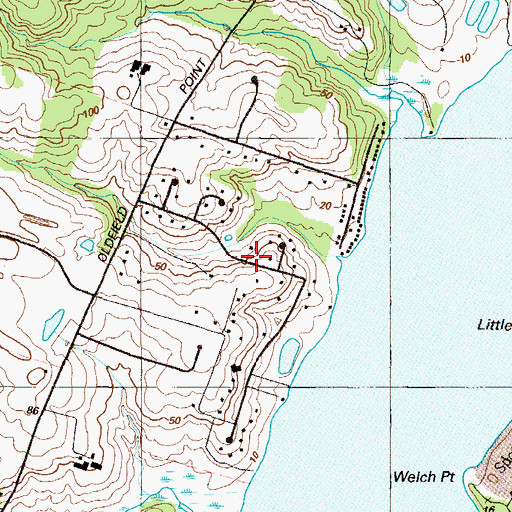 Topographic Map of Saint Johns Manor, MD