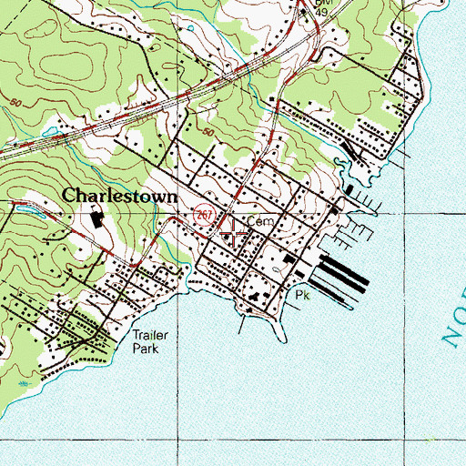 Topographic Map of Saint Johns Methodist Church, MD
