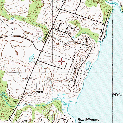 Topographic Map of Saint Johns Vista, MD