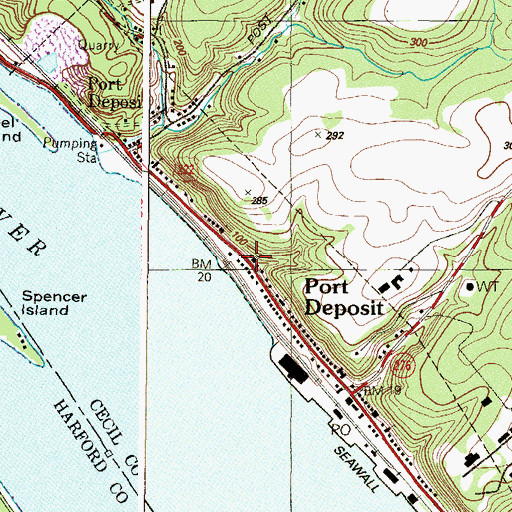 Topographic Map of Saint Teresa Catholic Church, MD