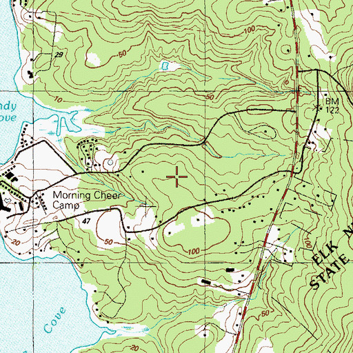 Topographic Map of Sandy Cove Camp, MD