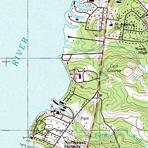 Topographic Map of Simpers Fishery, MD
