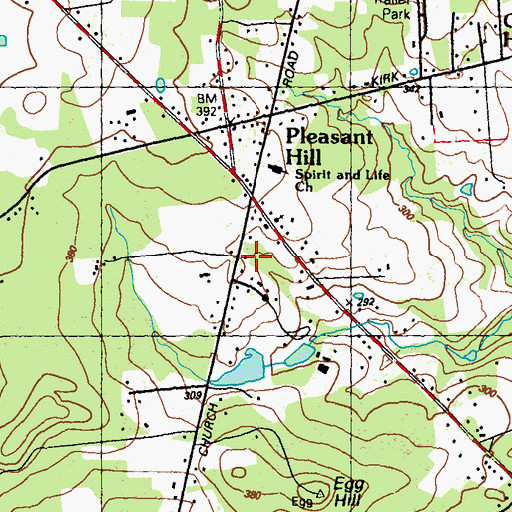 Topographic Map of Spirit and Life Bible Church, MD
