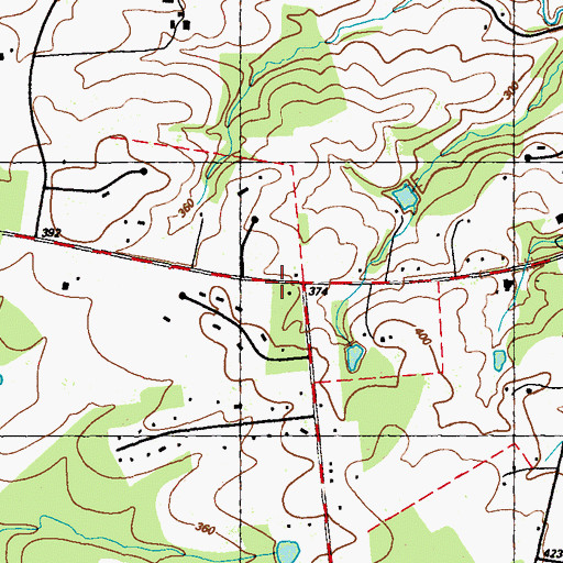 Topographic Map of The Estates of Wyn Lea, MD