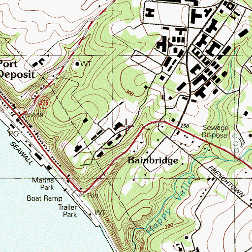 Topographic Map of Tome School, MD