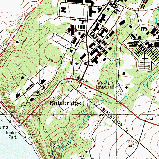 Topographic Map of Tomes Landing, MD