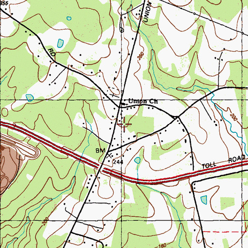 Topographic Map of Union School (historical), MD