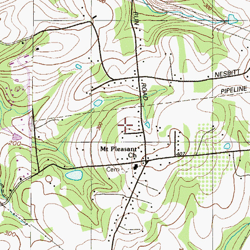 Topographic Map of Vinegar Hill, MD