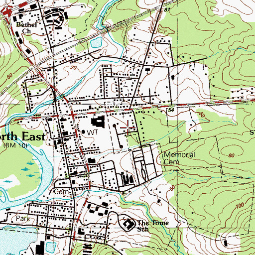 Topographic Map of Westover, MD