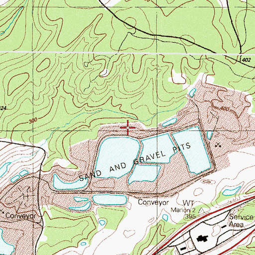 Topographic Map of Whitaker Wildlife Management Area, MD