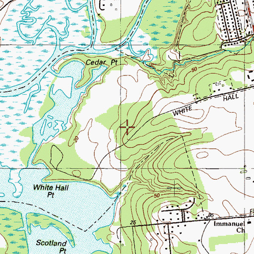 Topographic Map of White Hall, MD