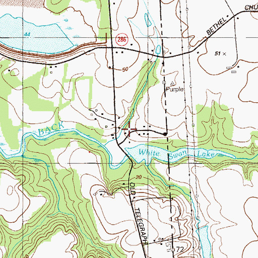 Topographic Map of White Swan Lake, MD