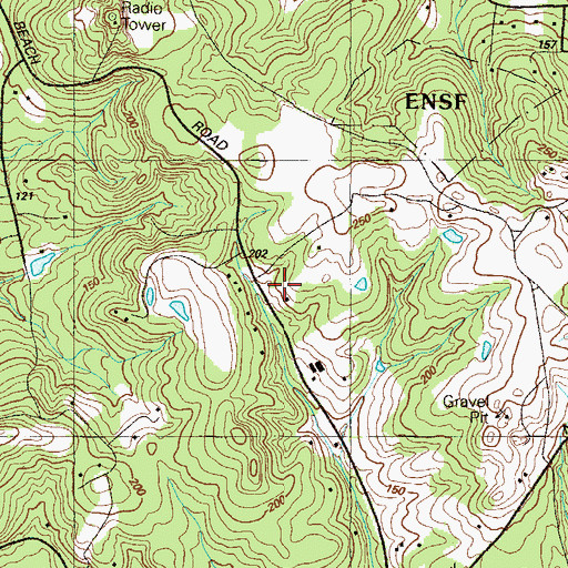 Topographic Map of Wilwon Woods, MD