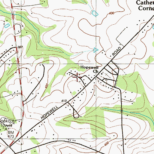 Topographic Map of Winchester Village, MD