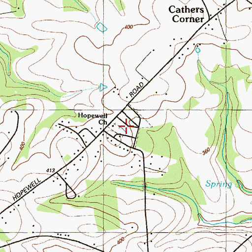 Topographic Map of Woodlawn Cemetery, MD