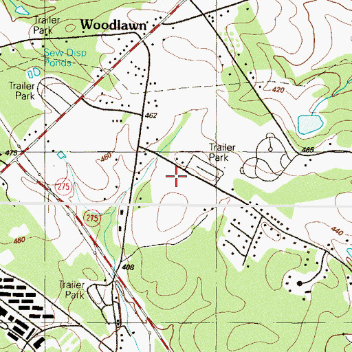 Topographic Map of Wooldlawn Heights, MD