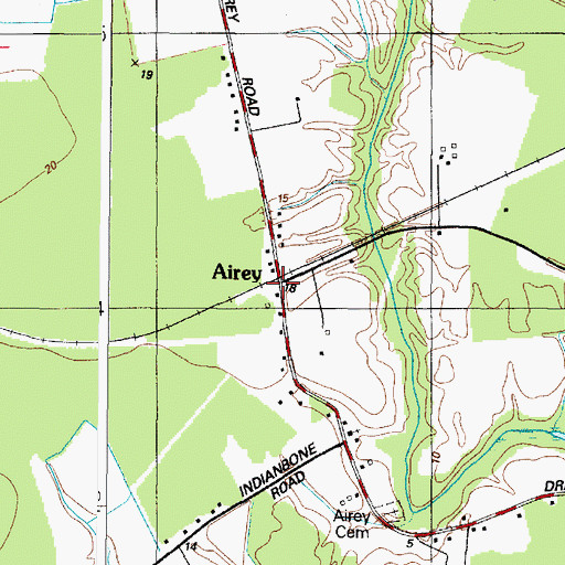 Topographic Map of Airey, MD