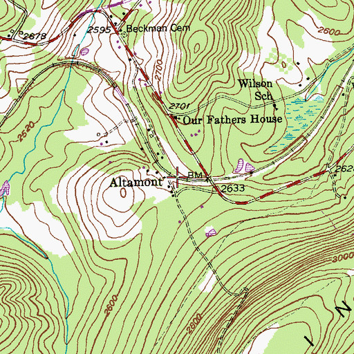 Topographic Map of Altamont, MD