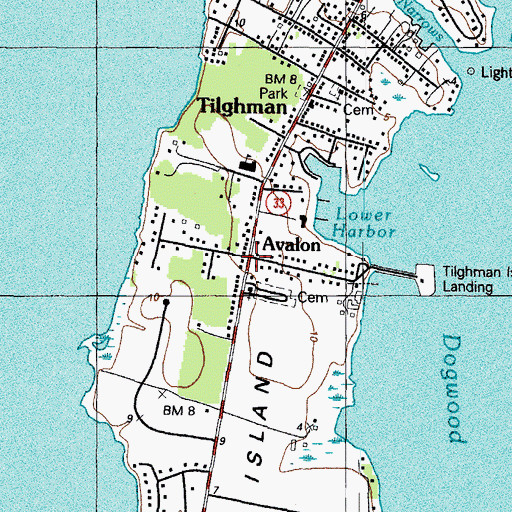 Topographic Map of Avalon, MD
