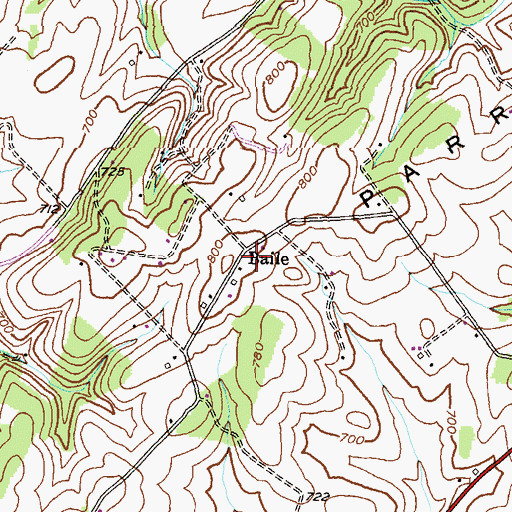 Topographic Map of Baile, MD