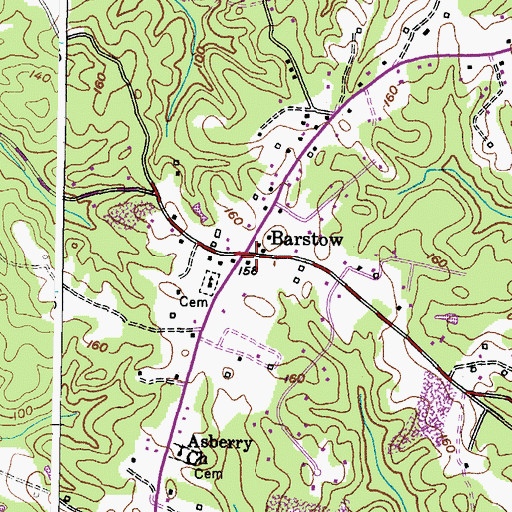 Topographic Map of Barstow, MD