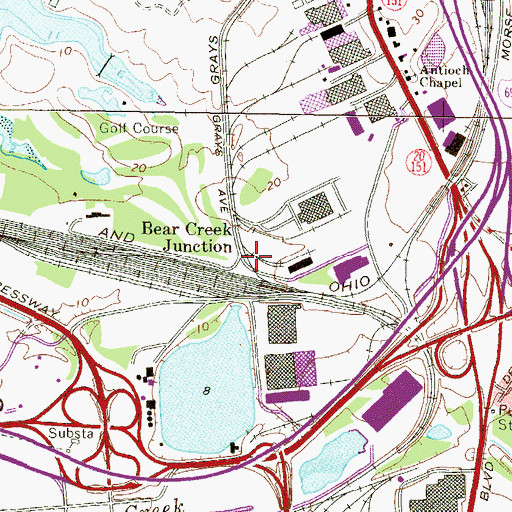 Topographic Map of Bear Creek Junction, MD