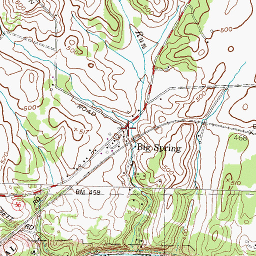Topographic Map of Big Spring, MD